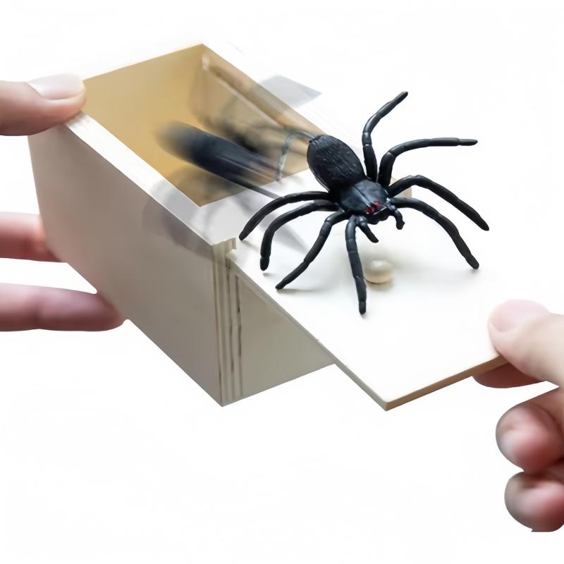 Trick Spider Grappige Scare Box Houten Verborgen Box Kwaliteit Prank Houten Scare Box Leuk Spel Prank Trick Vriend Kantoor Speelgoed