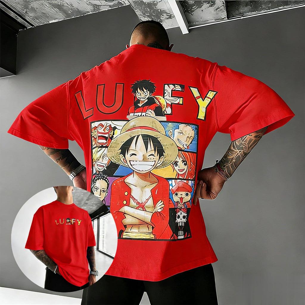 Oversized One Piece Luffy Anime Graphic T Shirt Men Women 2026 Summer Streetwear Tee Casual Short Sleeve Tops Cartoon Print Y2k