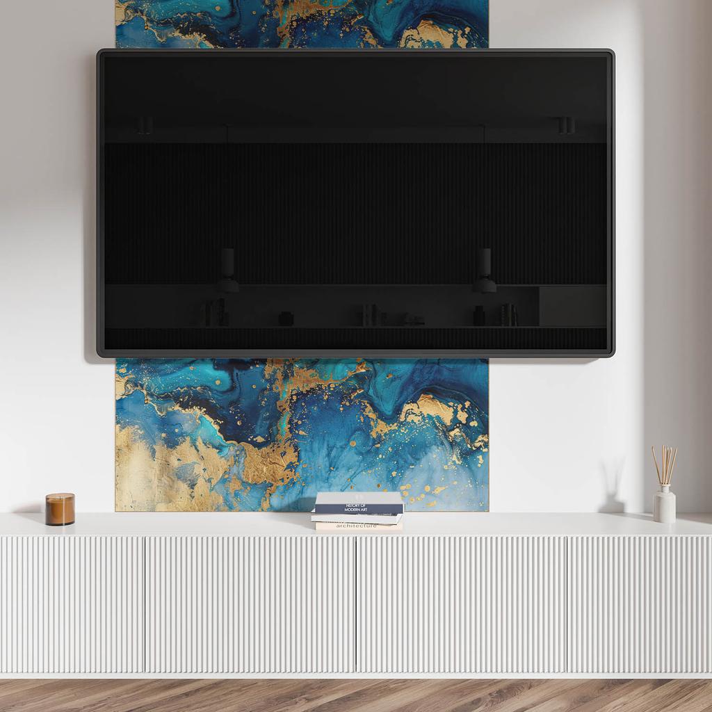 Panel Dekoracyjny Winylowy Samoprzylepny Z Nadrukiem 100X50 Cm Abstrakcyjny Wzór Wody