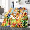 Winnie Pooh Party Flannel Blanket Super Soft Warm Cozy Blanket For Sofa Bed Office Travel Allseason Home Decor Gift