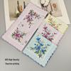 Set of 3 Women's 100% Cotton Printed Handkerchiefs - 29cm, High Density, Straight Edge Design