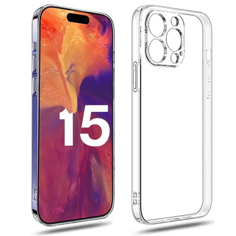 

Clear Phone Case For Iphone 15 Pro Max Case Silicone Cover On Iphone 15 Plus Ultra Slim For Iphone 15 Pro Shell Back Bumper Capa