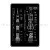 SPACEX Super Heavy Starship SpaceX Blueprint  Metal Club Customize Wall Decor Decoration Bar Cave Tin Sign Poster