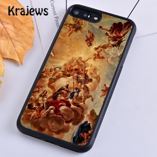 Krajews Vintage Baroque Painting Phone Case Cover For iPhone 17 Air 16 15 14 Plus 12 13 Pro Max Coque Fundas