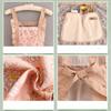Canvas Household New Erasable Apron, Kitchen Shoulder Strap Anti Fouling Breathable Princess Skirt, Cooking Waist Work Clothes.