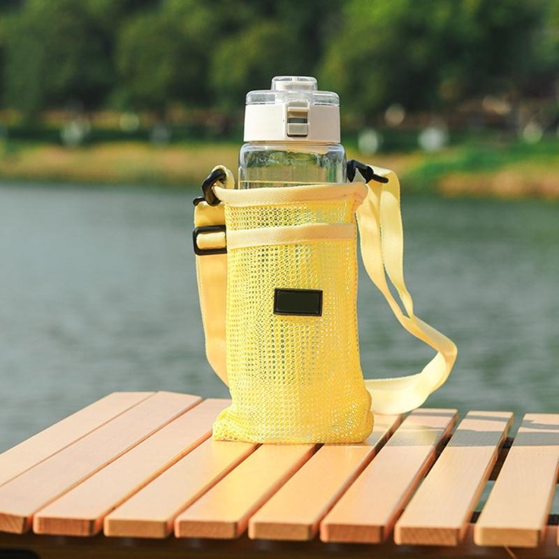 Portable Sport Water Bottle Cover Meshes Cup Sleeve Nylons Water Bottle Pouches Water Cup Protective Cover Enduring