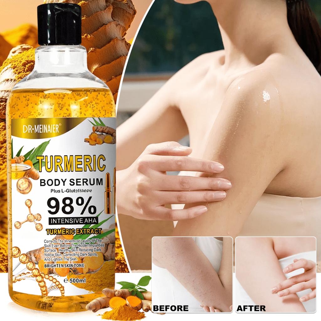 1PC 500ml Turmeric Essence,Honey/Almond/Orange/Cherry/Tomato Serum,Body Essential Oil, Shrink Pores