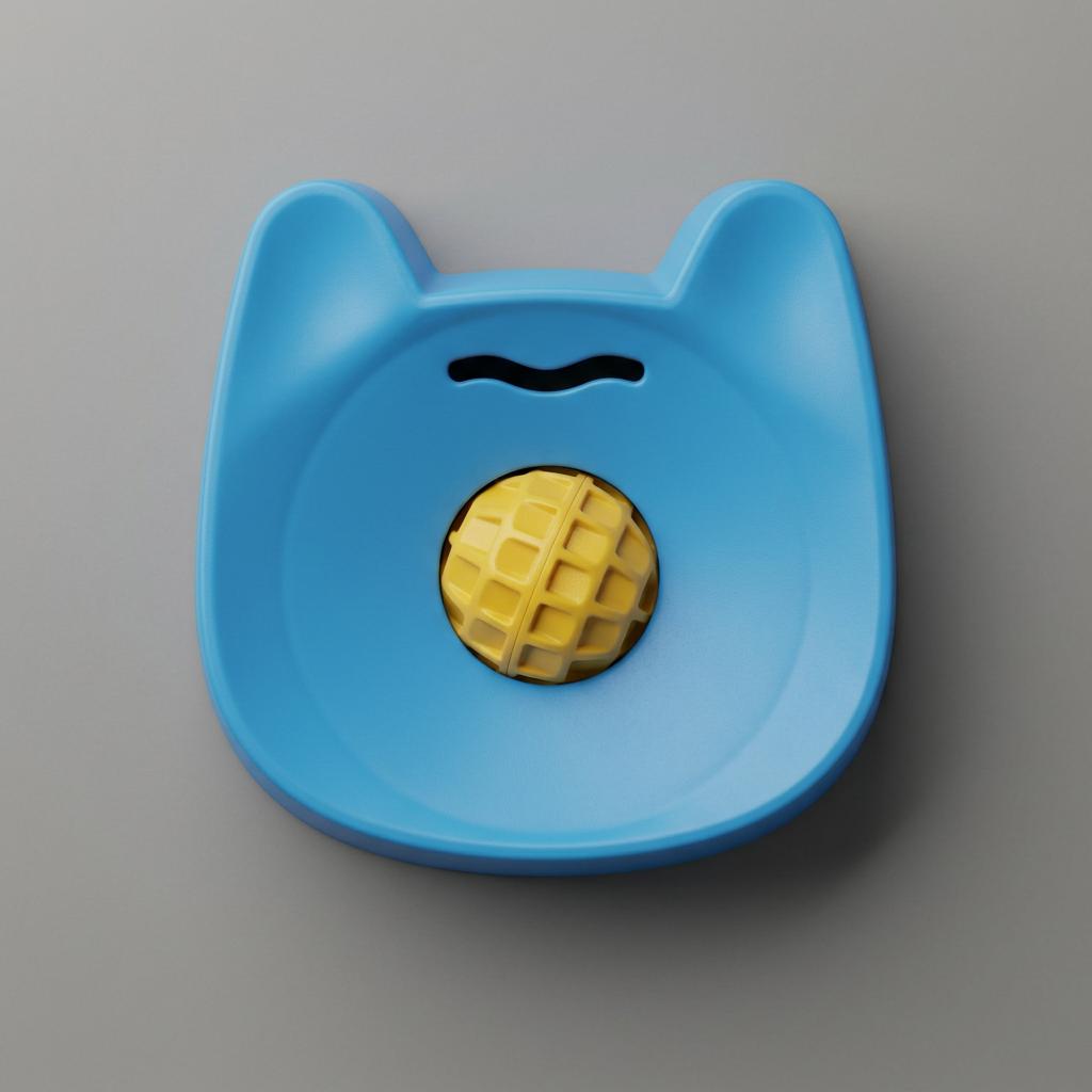 Pet Slow Feeder Bowl Ball Shape Anti-Slip Design For Small Medium Dogs Food Grade Material Easy To Clean