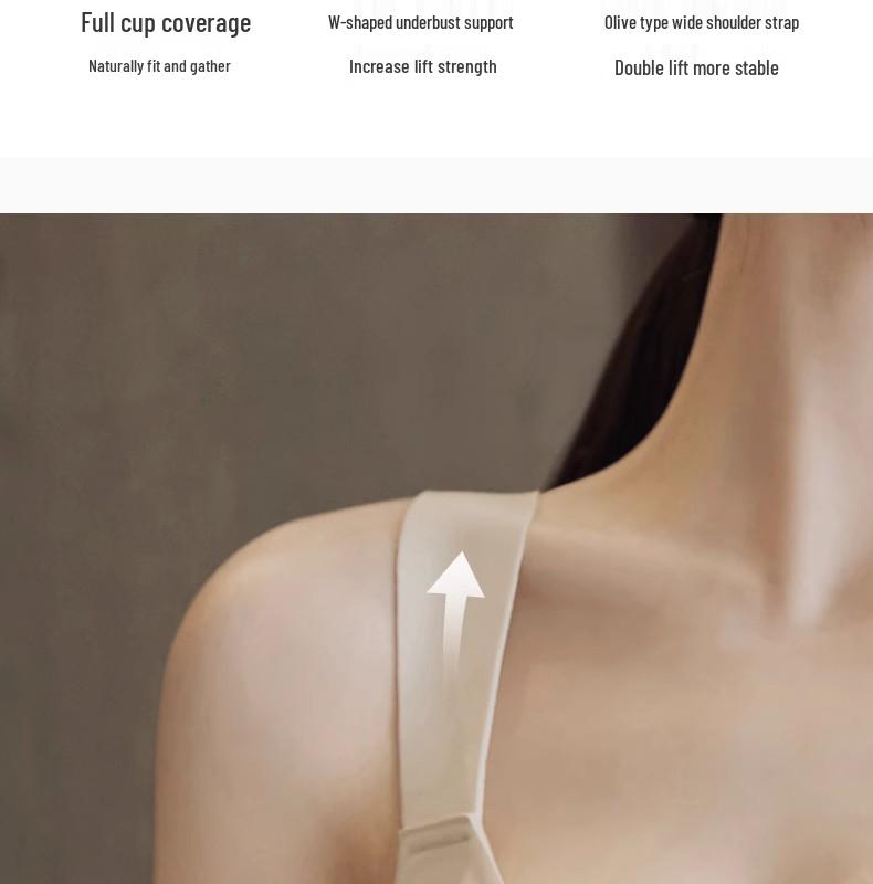 Seidennahtloser Übergrößen Bügelloser Minimizer Push-Up BH für Damen