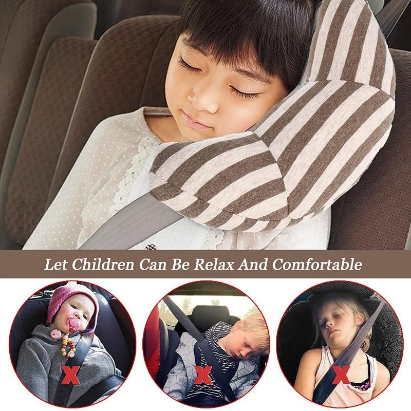 

Car Seat Safety Belts Pillow Strap Headband Shoulder Support Car Pillow Neck Headrest Cushion Children Baby Kids коричневий