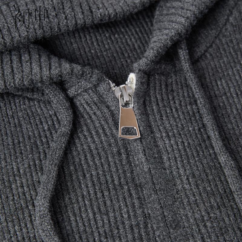 Chushen Women's Hooded Half-Zip Knit Sweater