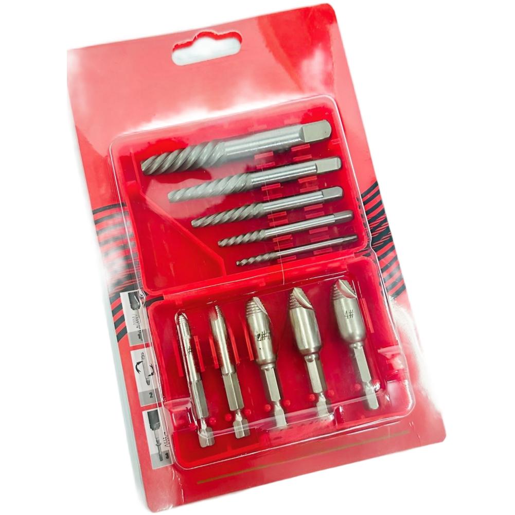 Left Hand Drill Bit Broken Screw Extractor Automotive Maintenance Compact Storage Case Automotive Repair Tool Set