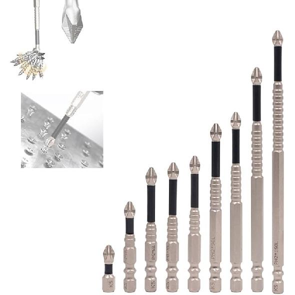 

K5 Anti Slip Bit, K5 Impact Resistant Non Slip Bit, 2025 Новый набор ударных отверток Anti Slip Ph2, Набор прочных магнитных отверток-сверл, 【50-65-75-100-150】5pc