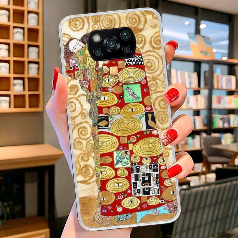 Kiss by Gustav Klimt Desig Cover Phone Case For Xiaomi Poco F7 Ultra X7 X6 X5 Pro M7 Redmi 15C 15 13C 13 12C 12 10C 10 9A 9C 9T