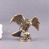 Vintage Brass Eagle Skull Figurine Tone Exquisite Sculpture Creative Desktop Decor Gothic Art Ornament Animal Craft Gift