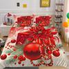 Christmas Digital Printing 3D Printing Polyester Pillowcase Quilt Cover Two Or Three-Piece Set