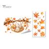 Seasonal Window Films 2Pcs Fall Maple Leaves Animals Static Stickers, Autumn Squirrel/Hedgehog/Rabbit/Raccoon Glass Removable Decor PVC Waterproof