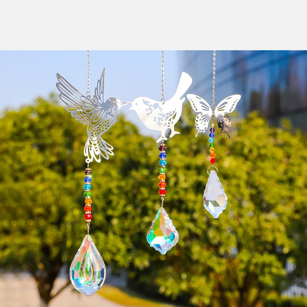 Crystal Sun Catcher Prisms Hanging Rainbow Chaser Window Wind Chime Tree of Life Home Decoration Car Art Hanging Pendant