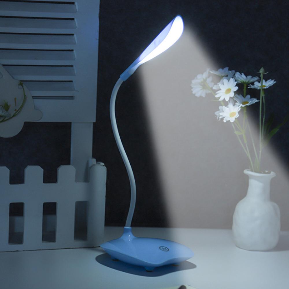 Wiederaufladbare LED-Schreibtischlampe, tragbar, USB-Aufladung & Netzstecker, 360 Grad flexibler Schlauch, Leselampe für Studenten, Kinder