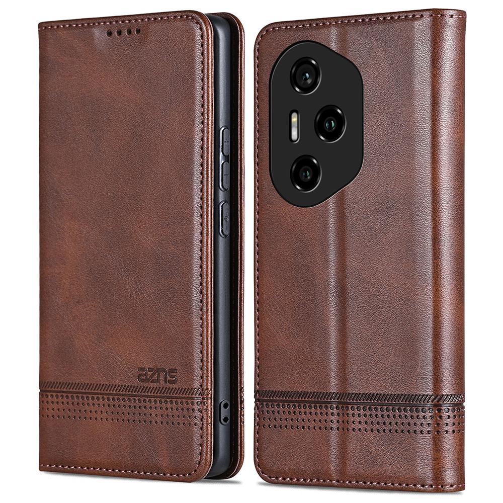 AZNS For Honor 300 Pro Case Cowhide Texture PU Leather Wallet Phone Cover