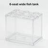 Aquarium Mini Fish Tank Reptile Pet Led Light Box Stackable Aquarium Cylinder Landscape Seaweed For Home Office Decoration