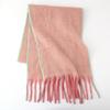 Solid color wicker edge beard mohair scarf women's winter thickened loop yarn warm student shawl