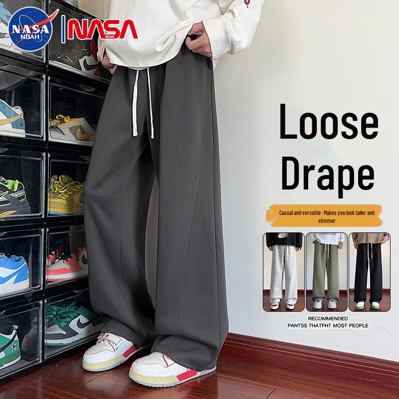 Мужские повседневные спортивные штаны NASA NOAH в американском ретро стиле, прямые 3XL