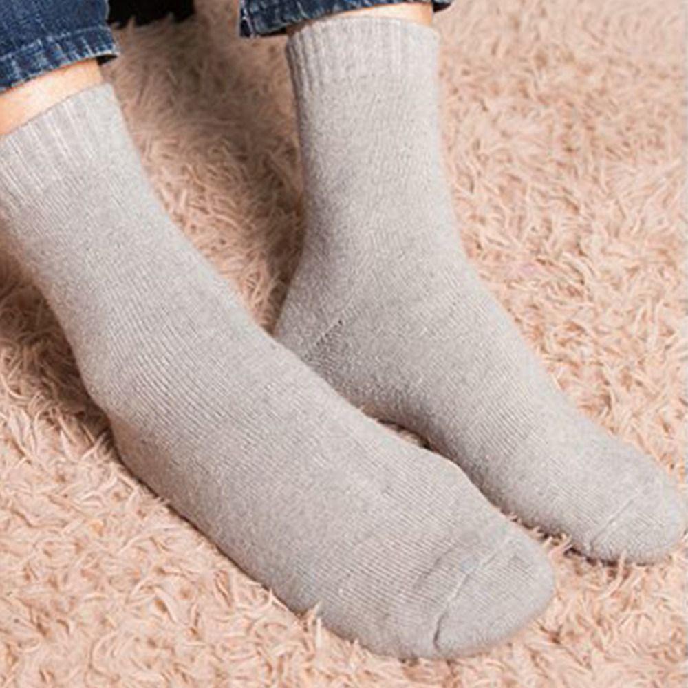 Thermal Warm Mid-calf Socks Terry Socks Wool Socks Thicker Solid Socks Cashmere Hosiery Men Socks