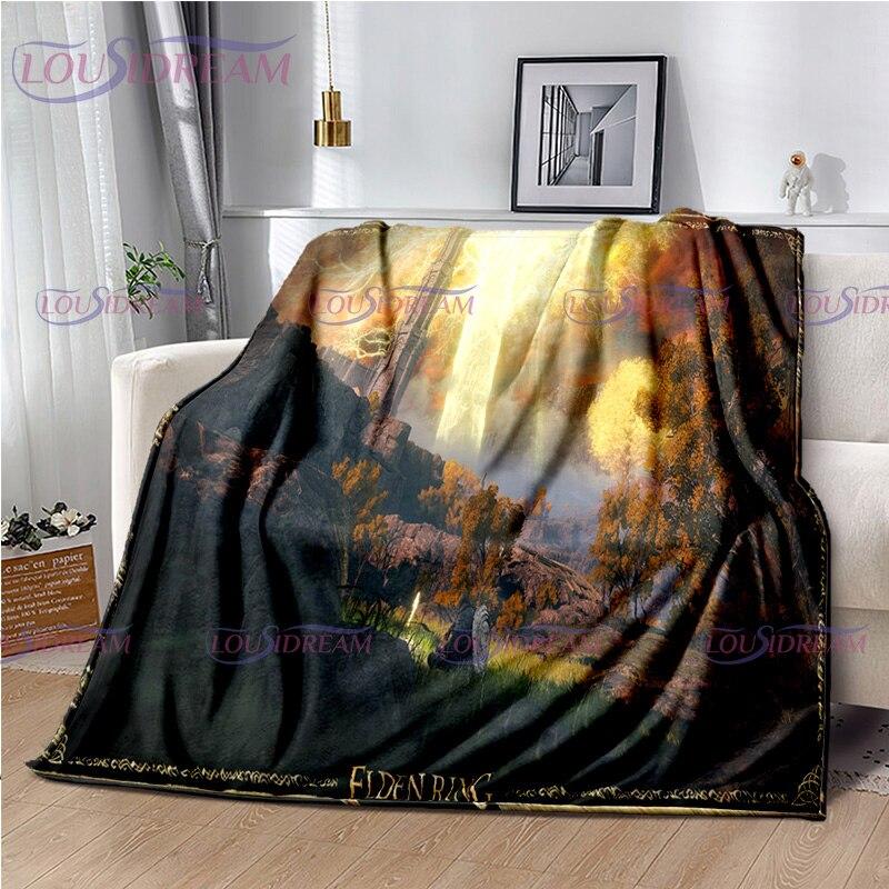 Personalized Elden Ring Blanket The Tarnished Print Flannel Blanket Ranni Soft Warm for Beds Throw Sofa Cover Bedspread