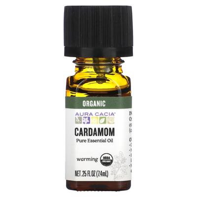 Pure Essential Oil, Organic Cardamom, 7.4 Ml (0.25 Fl Oz)
