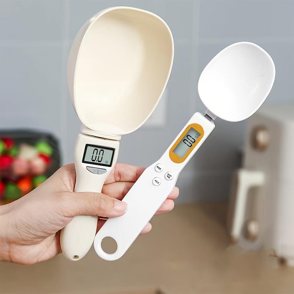 2 buc Lingură de Bucătărie Multifuncțională cu Cântar, Lingură de Măsurat Digitală, Precizie 0,1g & Capacitate 800g +500g, Perfectă pentru Pregătirea Mesei și Precizia Rețetelor