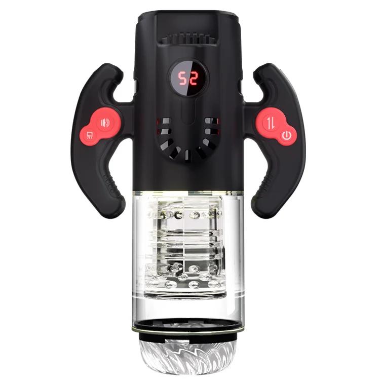 New Automatic Male Masturbator 9 Thrust Rotating Sucking with Handle Oral Sex Masturbation Vagina Pocket Vulva Penis Sex Machine Toy Adults 18+
