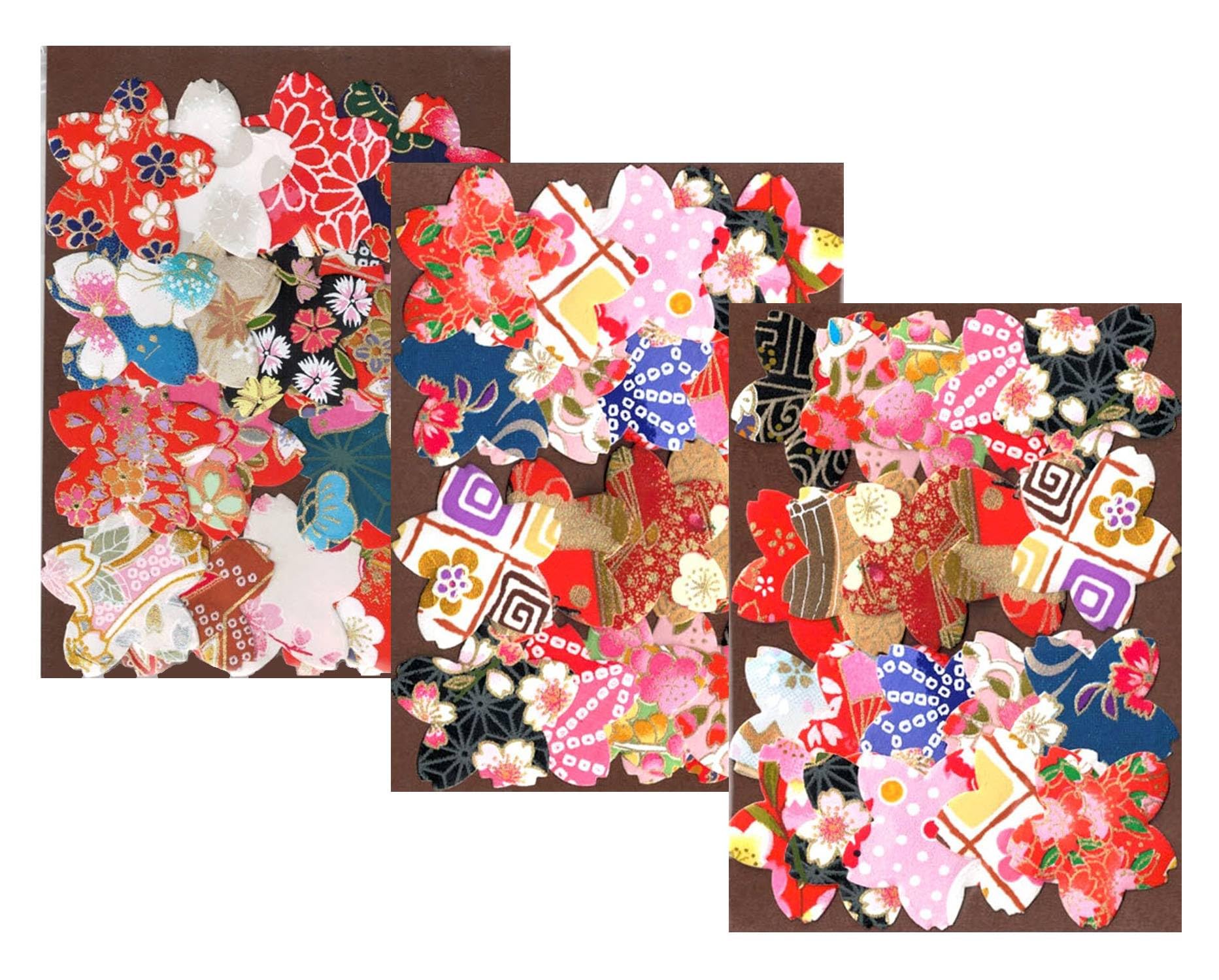 

Kawasumi Washi Special Kyoto Yuzen Chiyogami Stickers Blossom 60 Hand-Dyed (Cherry Design, Stickers)