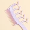 3-in-1 Haarkamm Z-förmig Breit gezahnter Toupierkamm Feinzahniger Entwirrungs- und Knotenlösekamm Haarscheitelkamm mit Spitzenteil
