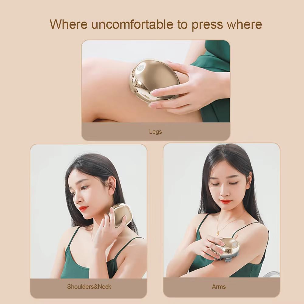 Mini Scalp Massager Head Spa Machine Magnetic Suction Charging Silicone Shoulder Kneading Vibration Massage Relief Tool
