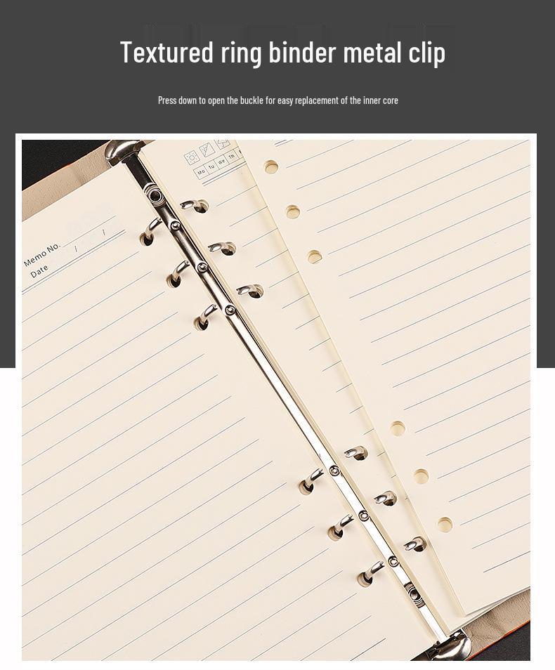 A5 Three-fold Notebook with Loose-leaf Sheets, Magnetic Closure, and Custom Gift Box - Business Diary with Personalized Designs