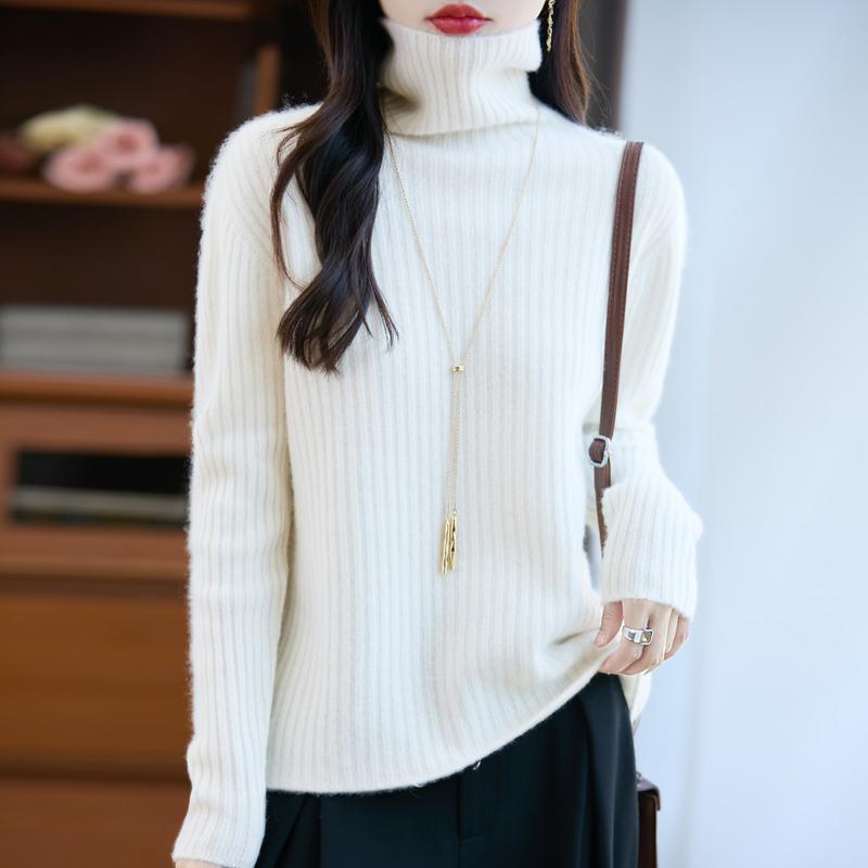 Dámský kašmírový svetr Kašmír Qinghe 30% kašmír 70% vlna podzimní a zimní pulovr hřejivý a módní