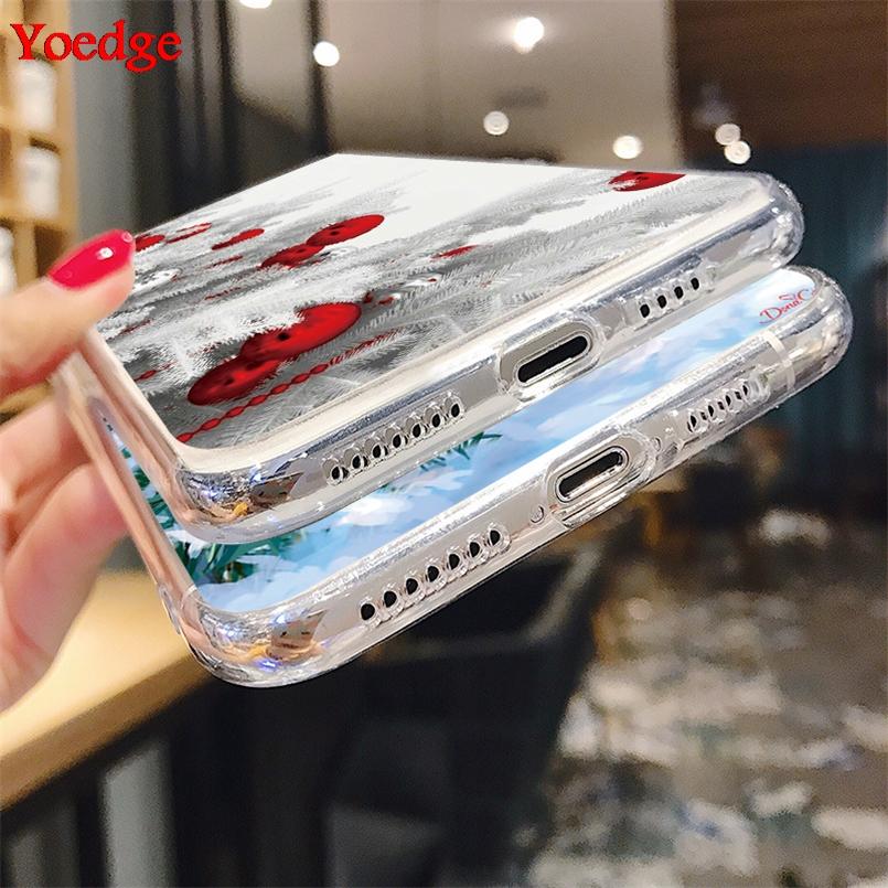 Merry Christmas Snowman Phone Case For iPhone 5 5S SE 5C 6 6S 7 8 Plus 4 4S 11 Pro XR XS Max X TPU Xmas Cover For iPhone XR Case