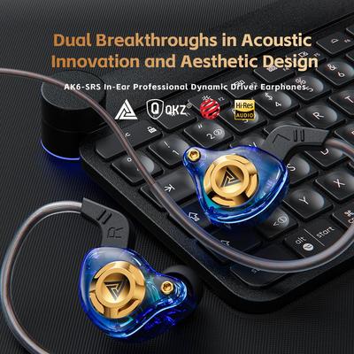 QKZ AK6 SRS Wired Earphone With HD MIC HiFi Music Bass Headphones Noise Cancelling 3.5mm AUX Headset For Sport Gaming Earbuds