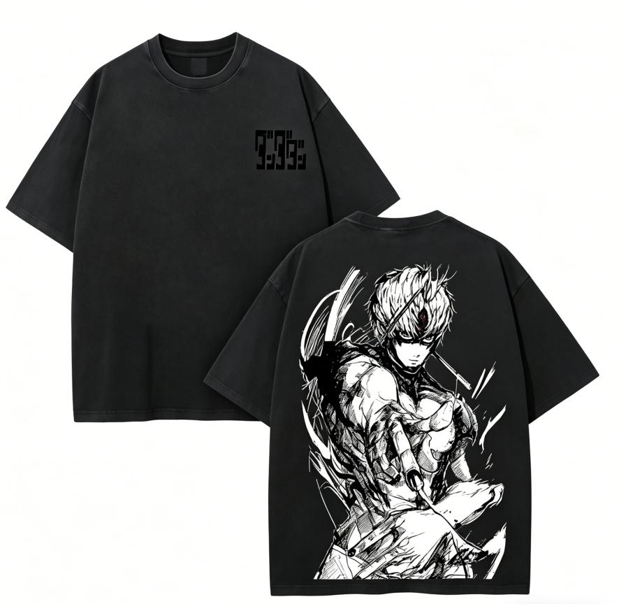 Dan Da Dan Anime Lover Washed T-shirt Year round clothing high quality personality Clothes Plus Size Unisex New Model Couples tee