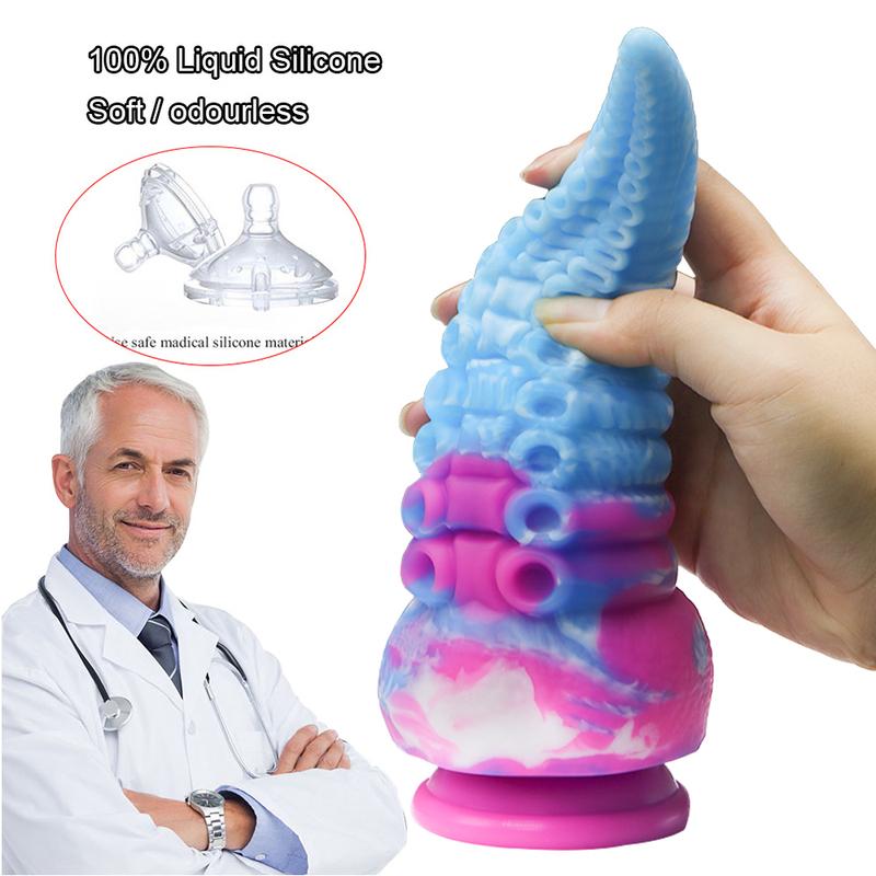 Huge Silicone Anal Dildo for Women Masturbation Octopus Tentacle Anal Plug Prostate Massage Buttplug Sex Toy 18+ Anal Dilatation