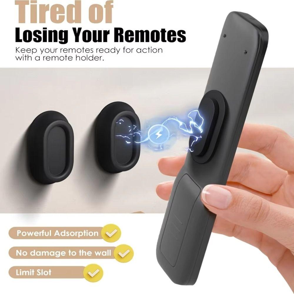 Traceless Magnetic Control Holder Silicone Magnetic Sticker Hook Remote Control Organizers