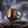 2023 New Zinc Alloy Ring For Men Fashion Trend Blue Zircon Finger Ring Male Party Jewelry