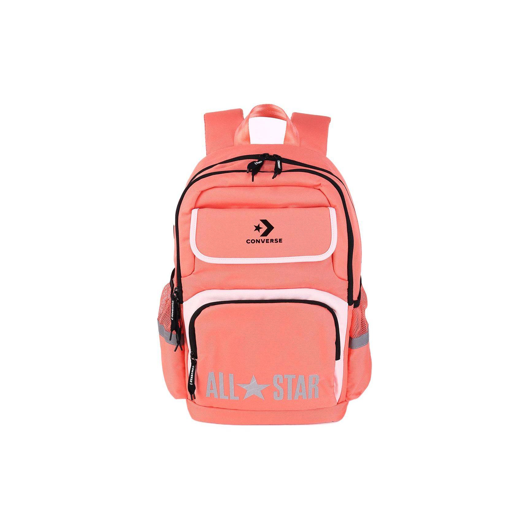 Converse Large Capacity Sports Leisure Polyester Backpack Women Backpack Coral-Orange CV2213003PS-002 Coral Orange