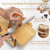 Bread Slicer Guide Horizontal Bread Cutting Board with Crumb Tray Adjustable Bread Loaf Slicing Guide Kitchen Gadget