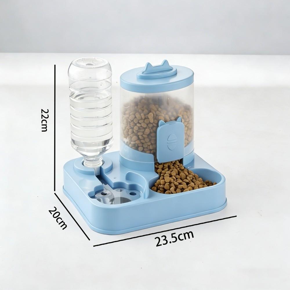 2-in-1 Pet Food Dispenser Automatic Slow Cat Dog Bowl Durable Pet Water Dispenser  Dry Food Use