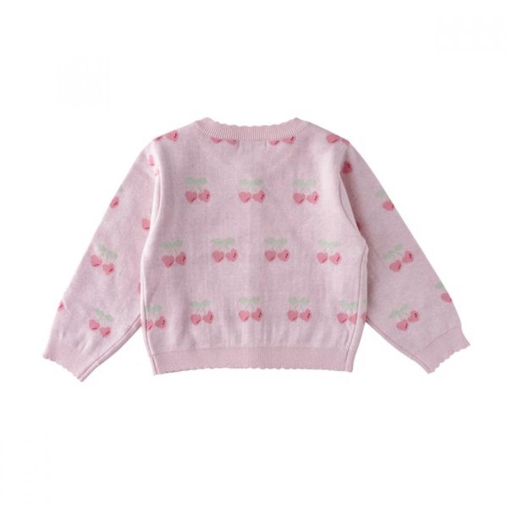 Mink Mui Heart Cherry Jacquard Knit Cardigan 36115 200 02 