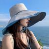 Casual Double-Sided Women Fisherman Hat Foldable Adjustable Wide Brim Sun Hat Anti-Ultraviolet Outdoor Sun Protection Hat Summer