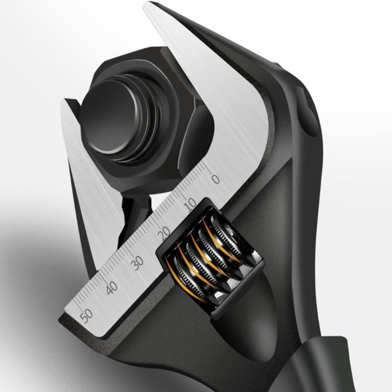 Large Jaw Adjustable Wrenches Stainless Steel Spanner for Various Nut Size High Torque and Grip Alloy Steel Construction
