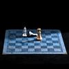 Scacchiera Arrotolabile con Design a Rilievo Scacchiera Portatile in Pelle PU Dimensioni del Gioco